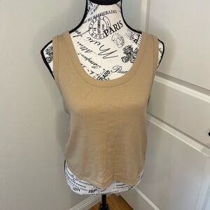 Universal Thread Size XL crop Tan Tank